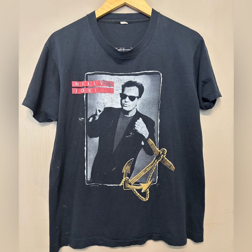 BILLY JOEL 1989 - 1990 Vintage Storm Front Tour Single Stitch T-Shirt Band Shirt